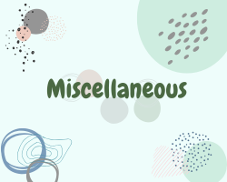 Miscellaneous
